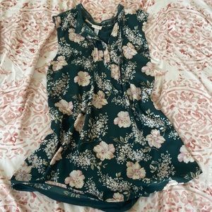 Green floral Tank top
